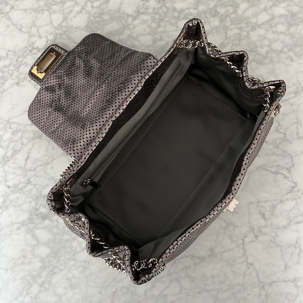 CHANEL Metallic Perforated Drill 2.55 Reissue Chain Classic Flap Bag Silver 🖤 - Picture 13 of 17